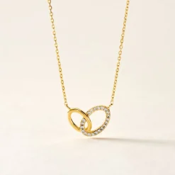 Clearance Histoire d'Or Collier Plaqué Or Kimberlie Oxydes De Zirconium