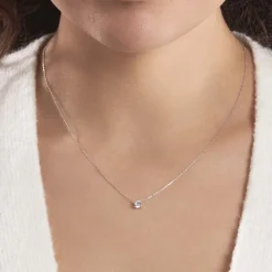 Outlet Histoire d'Or Collier Ponama Or Blanc Oxyde De Zirconium