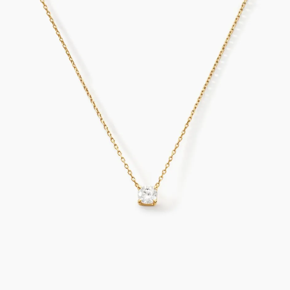 Outlet Histoire d'Or Collier Ponama Or Jaune Oxyde De Zirconium