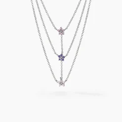 Clearance Histoire d'Or Collier Purple Bloom Argent Blanc Oxyde De Zirconium argent blanc oxyde violet