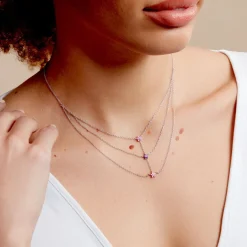 Clearance Histoire d'Or Collier Purple Bloom Argent Blanc Oxyde De Zirconium argent blanc oxyde violet