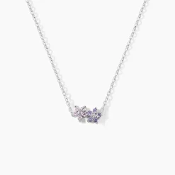 Sale Histoire d'Or Collier Purple Bloom Argent Blanc Oxyde De Zirconium argent blanc oxyde violet