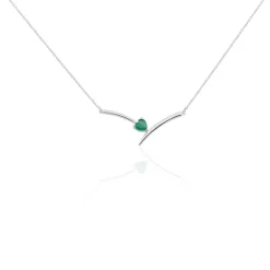 Outlet Histoire d'Or Collier Renaldine or blanc emeraude