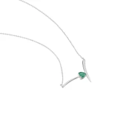 Outlet Histoire d'Or Collier Renaldine or blanc emeraude