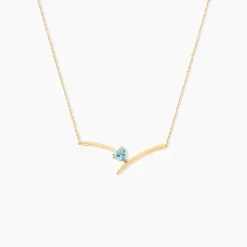 Hot Histoire d'Or Collier Renaldine Or Jaune Topaze or jaune topaze bleue