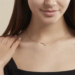 Hot Histoire d'Or Collier Renaldine Or Jaune Topaze or jaune topaze bleue