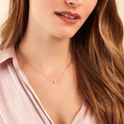 Outlet Histoire d'Or Collier Riitta Or Jaune Perle De Culture Oxyde De Zirconium