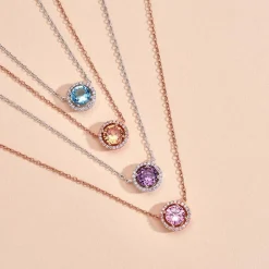 Histoire d'Or Collier Rio Copacabana Argent Rose Oxyde De Zirconium argent rose oxyde rose