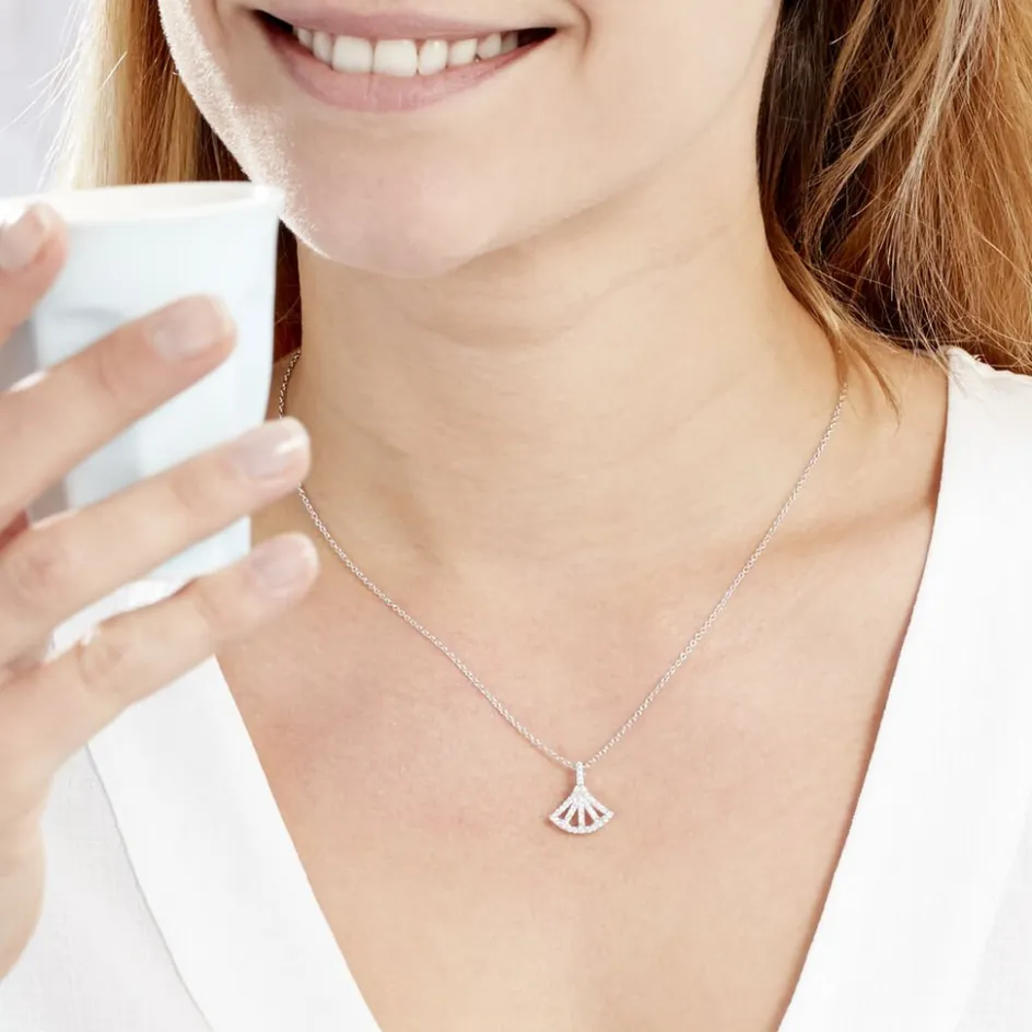 Clearance LAETIZIA Collier Sarita Argent Blanc Oxyde De Zirconium