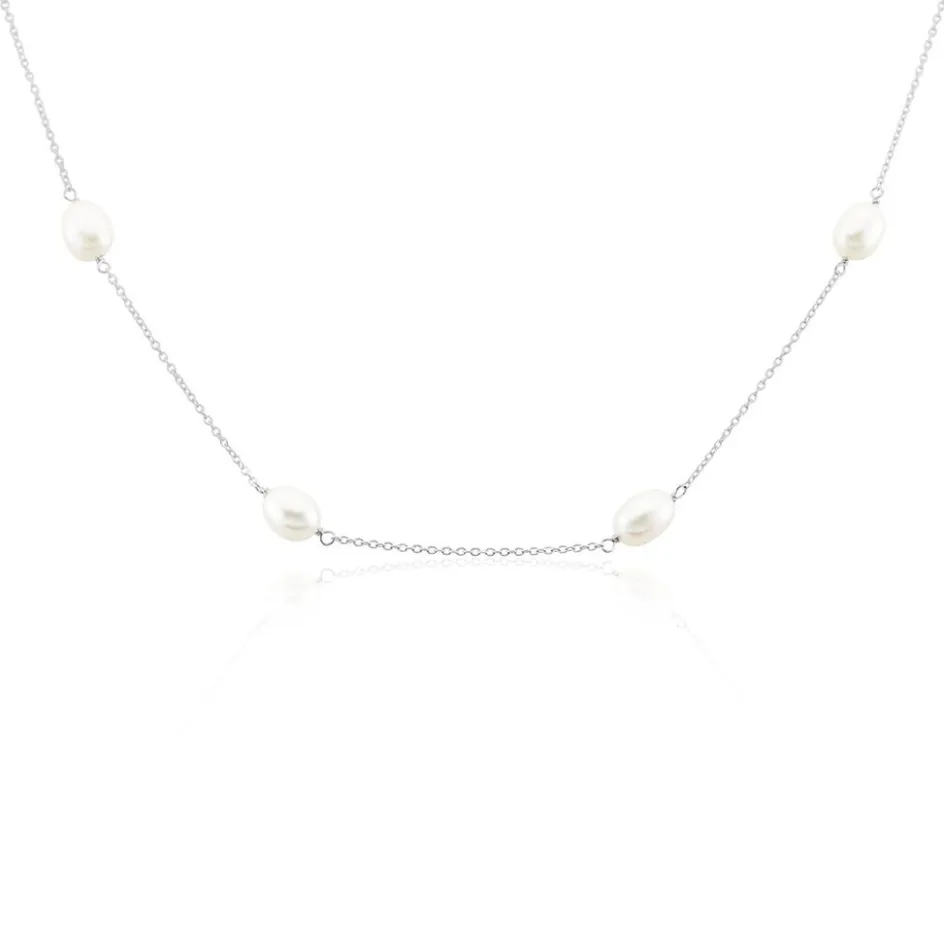 Clearance Histoire d'Or Collier Sautoir Argent Gaspar Perles De Culture 7-8mm 73cm