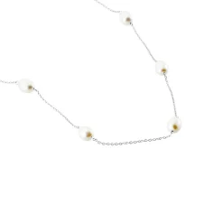 Clearance Histoire d'Or Collier Sautoir Argent Gaspar Perles De Culture 7-8mm 73cm