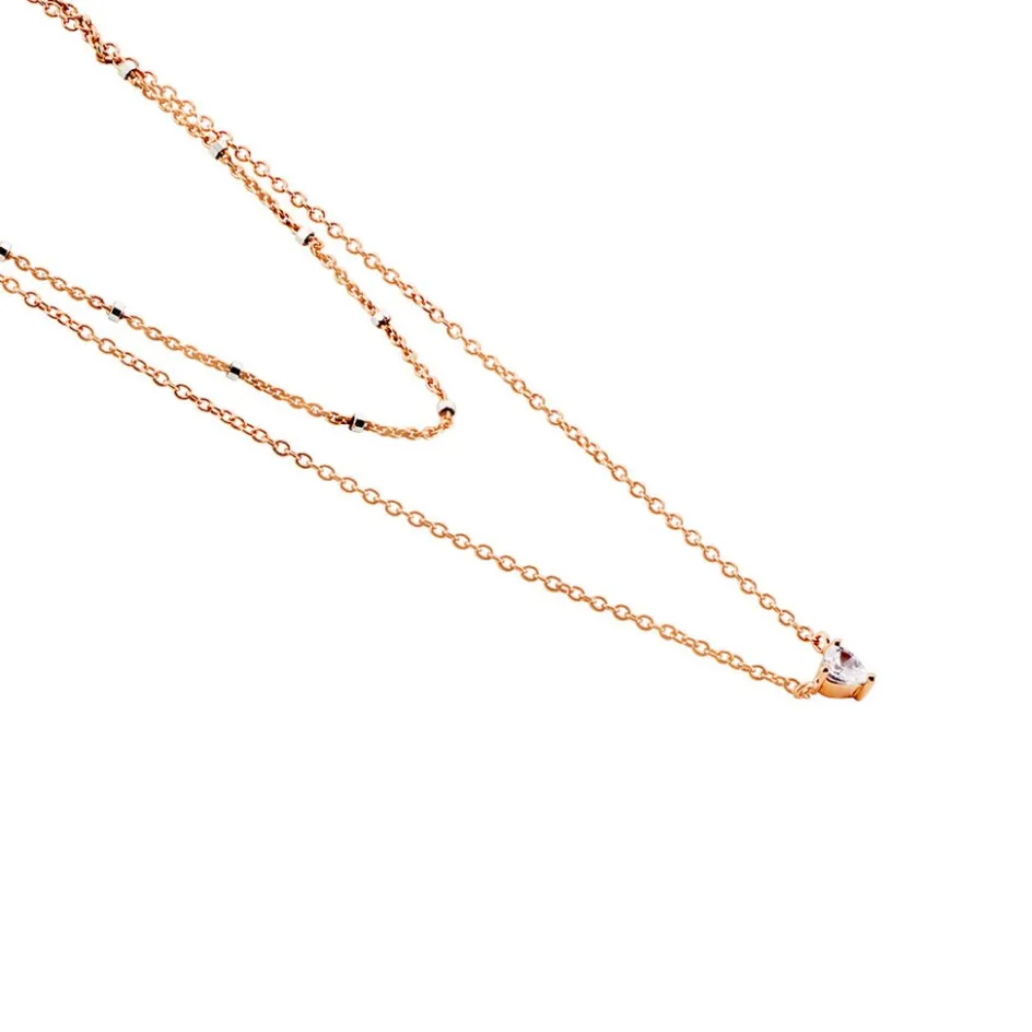 Outlet Histoire d'Or Collier Serres Argent Rose Oxyde De Zirconium