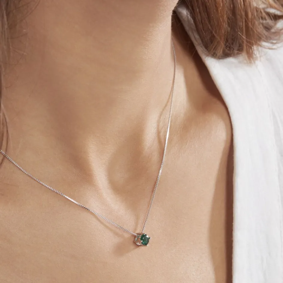 Outlet Histoire d'Or Collier Solitaire Argent Blanc Rio Santa Teresa Oxyde De Zirconium argent blanc oxyde