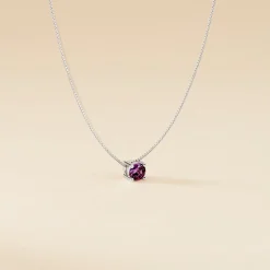 Histoire d'Or Collier Solitaire Argent Blanc Rio Santa Teresa Oxyde De Zirconium* Colliers|Colliers