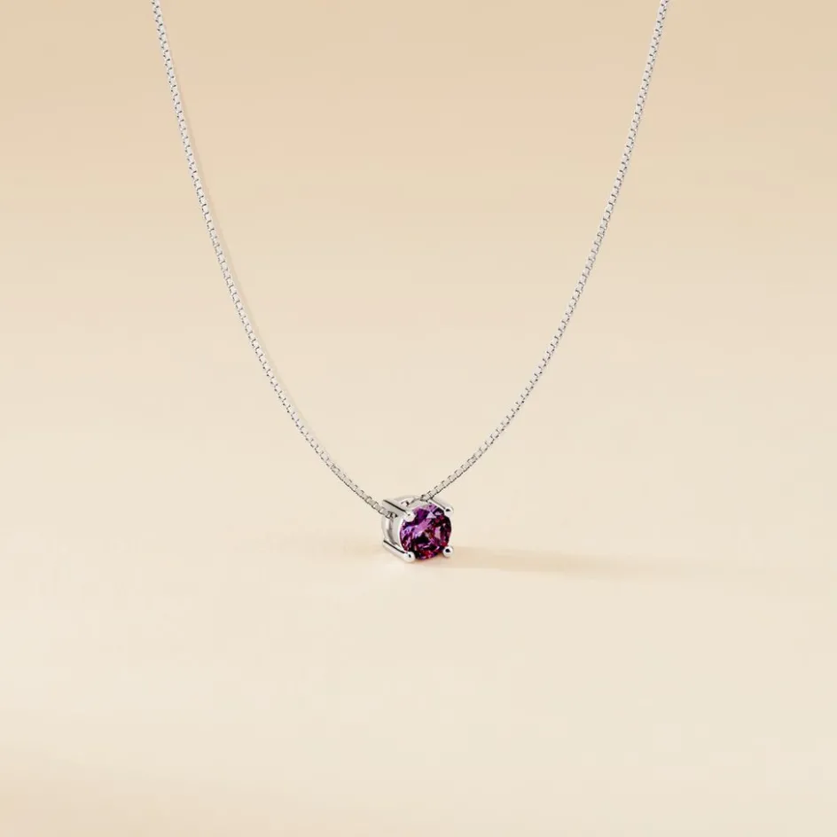 Histoire d'Or Collier Solitaire Argent Blanc Rio Santa Teresa Oxyde De Zirconium* Colliers|Colliers