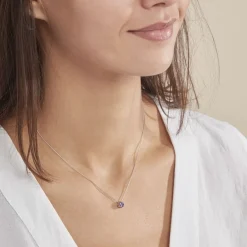 Histoire d'Or Collier Solitaire Argent Blanc Rio Santa Teresa Oxyde De Zirconium* Colliers|Colliers