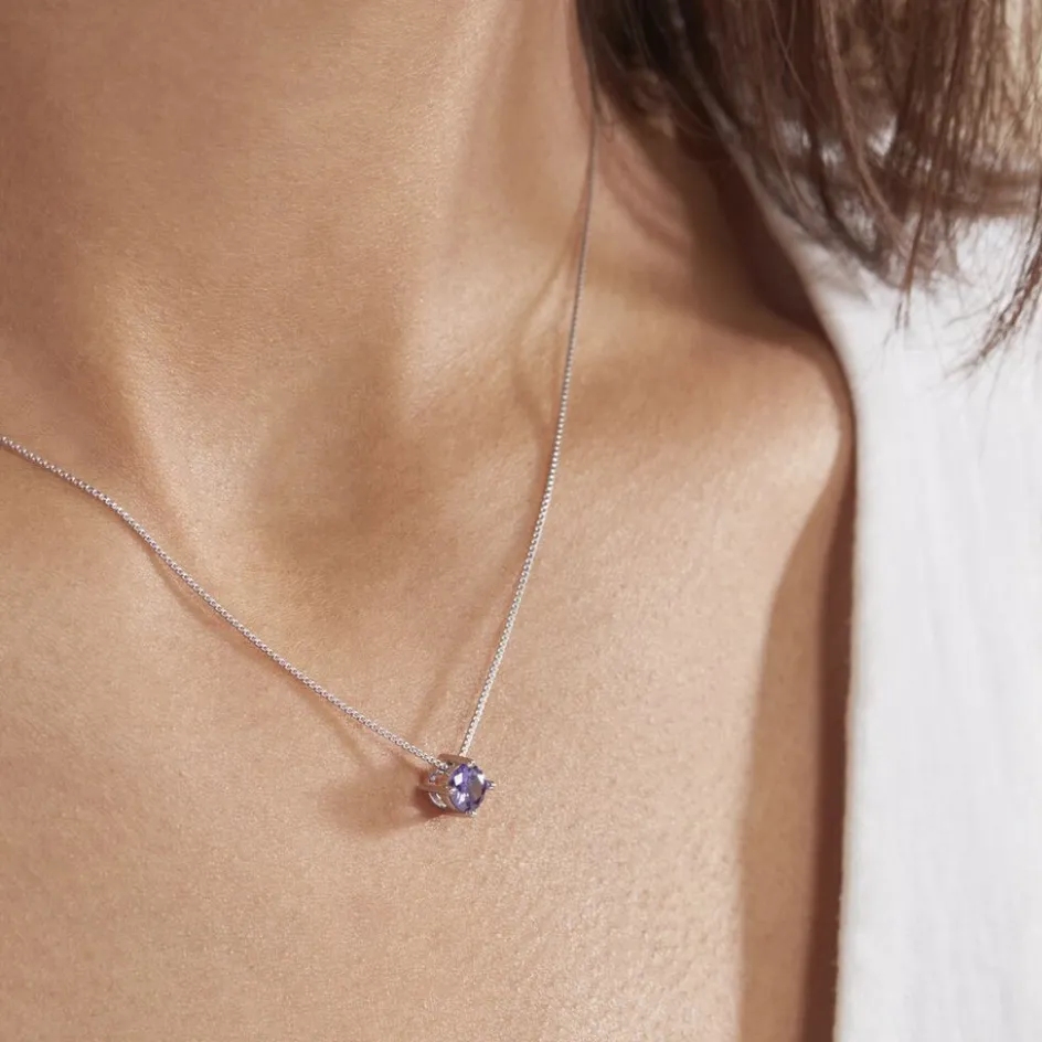 Histoire d'Or Collier Solitaire Argent Blanc Rio Santa Teresa Oxyde De Zirconium* Colliers|Colliers