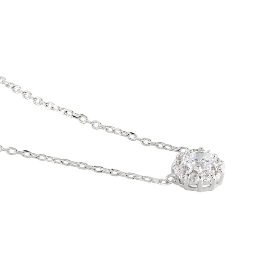 Best Histoire d'Or Collier Swanny Argent Blanc Oxyde De Zirconium