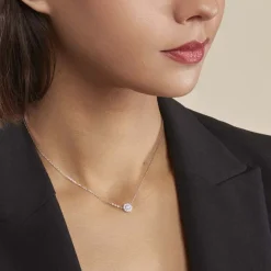 Best Histoire d'Or Collier Swanny Argent Blanc Oxyde De Zirconium