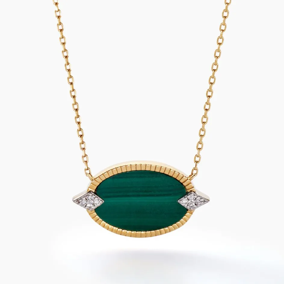 Histoire d'Or Collier Tahina Or Jaune Malachite Diamant* Colliers|Colliers