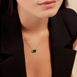 Histoire d'Or Collier Tahina Or Jaune Malachite Diamant* Colliers|Colliers