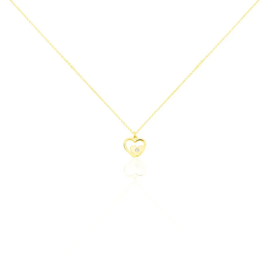 Best Histoire d'Or Collier Terentille Coeur Or Jaune Oxyde De Zirconium