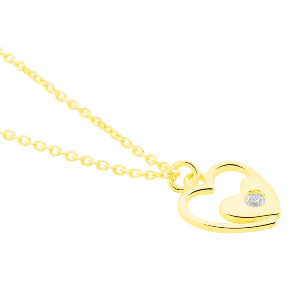 Best Histoire d'Or Collier Terentille Coeur Or Jaune Oxyde De Zirconium