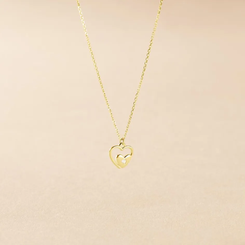 Best Histoire d'Or Collier Terentille Coeur Or Jaune Oxyde De Zirconium