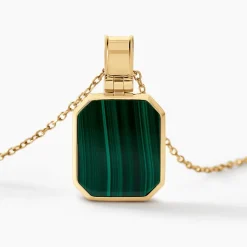 Best Histoire d'Or Collier Tertiussa Or Jaune Malachite