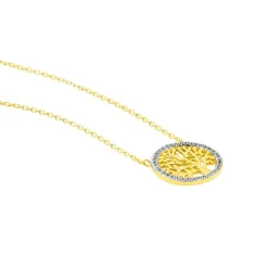 Sale Histoire d'Or Collier Theolina Plaqué Or Jaune Oxyde De Zirconium