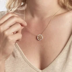 Sale Histoire d'Or Collier Theolina Plaqué Or Jaune Oxyde De Zirconium