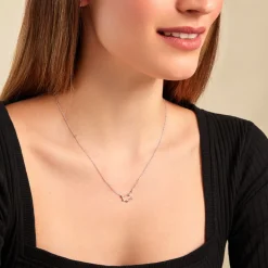 Clearance Histoire d'Or Collier Vega Argent Blanc Oxyde De Zirconium