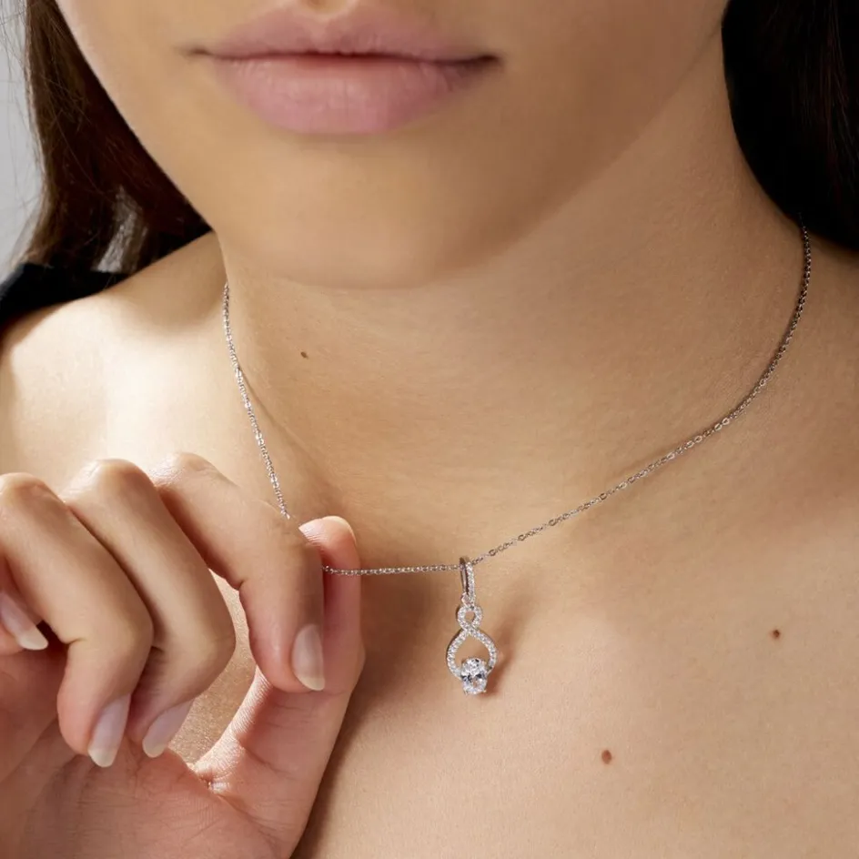 Outlet Histoire d'Or Collier Ylianna Argent Blanc Oxyde De Zirconium