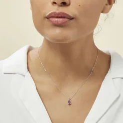 Histoire d'Or Collier Yrene Or Blanc Amethyste* Colliers|Colliers