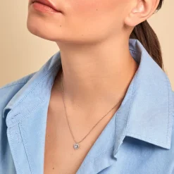 Outlet Histoire d'Or Collier Yvannah Argent Blanc Oxyde De Zirconium