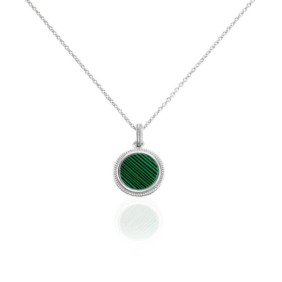 Discount Histoire d'Or Collier Zea Argent Blanc Malachite argent blanc malachite vert