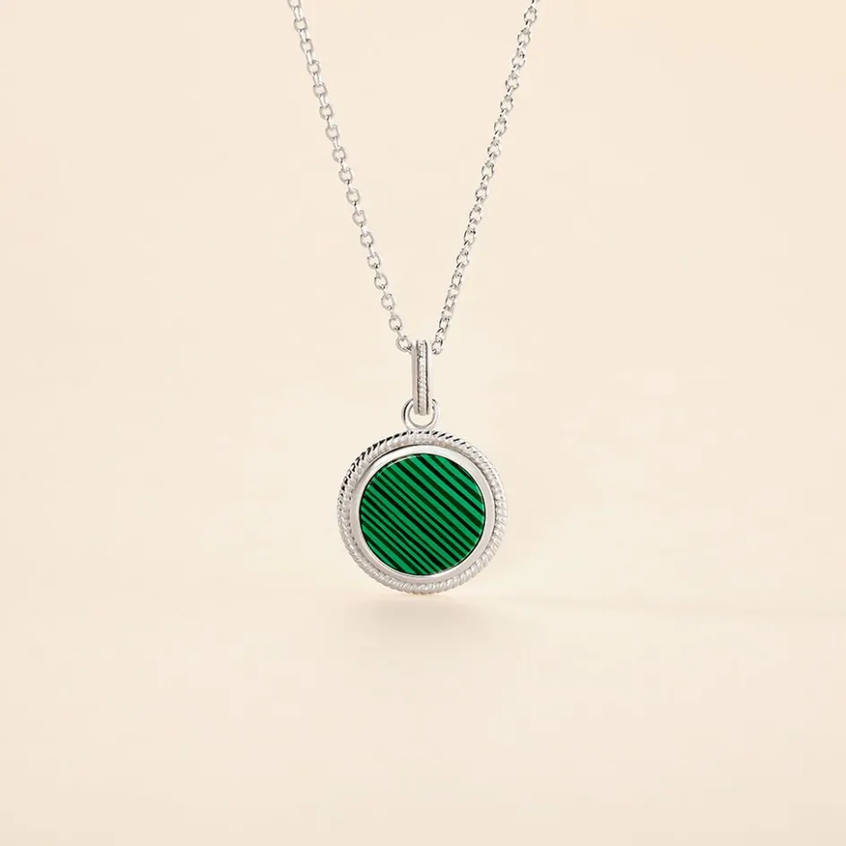Discount Histoire d'Or Collier Zea Argent Blanc Malachite argent blanc malachite vert