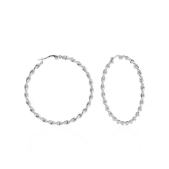 Online Histoire d'Or Creoles Antonello acier blanc