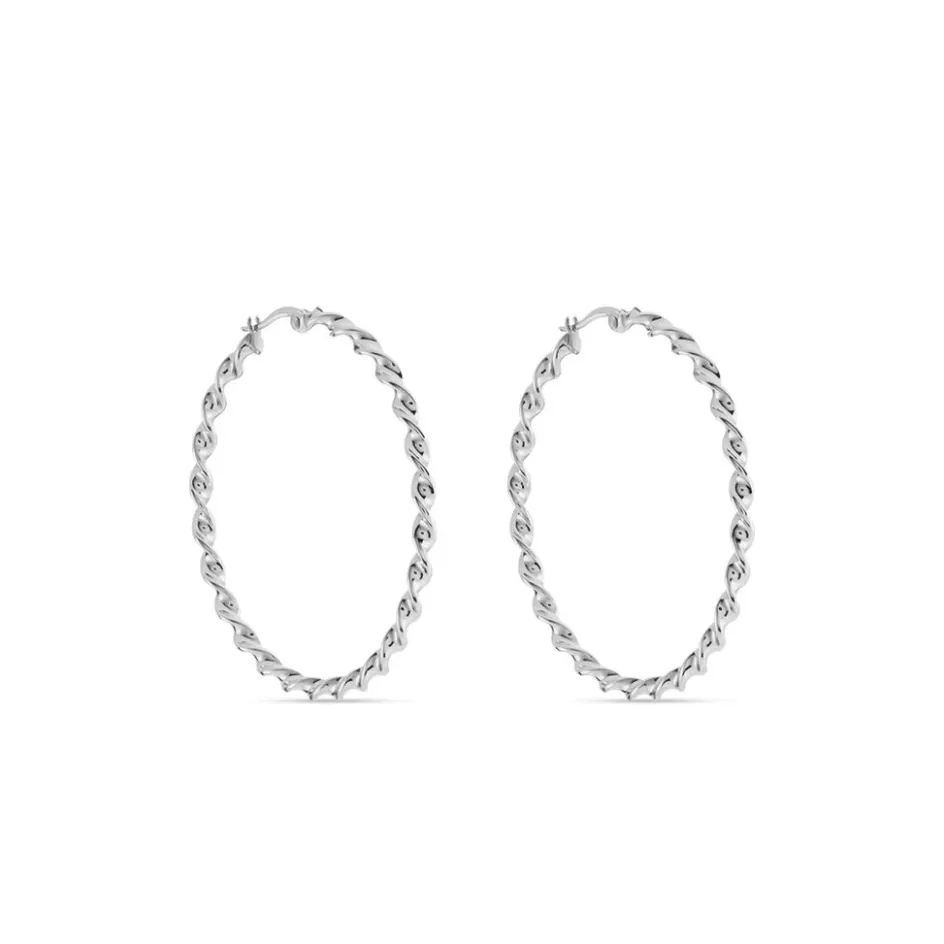 Online Histoire d'Or Creoles Antonello acier blanc