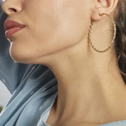 Histoire d'Or Creoles Acier Dore Antonello* Boucles D'Oreilles|Boucles D'Oreilles Fantaisie