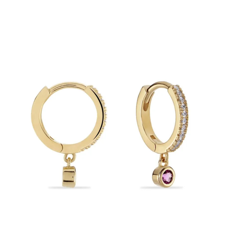 Histoire d'Or Creoles Dili Plaqué Or Pierres* Boucles D'Oreilles|Boucles D'Oreilles Fantaisie