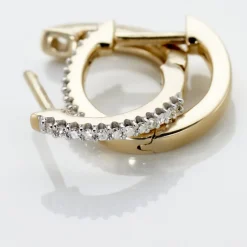 Histoire d'Or Creoles Or Jaune Aryanna Diamants* Boucles D'Oreilles|Boucles D'Oreilles Créoles