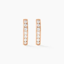 Histoire d'Or Creoles Or Rose Jacoba Oxydes* Boucles D'Oreilles|Boucles D'Oreilles Créoles