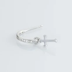 Online Histoire d'Or Créole Unitaire Ancelin Rondes Argent Blanc Oxyde De Zirconium