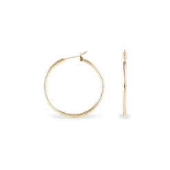 Hot Histoire d'Or Créoles Ada Lisse Plaque Or Jaune