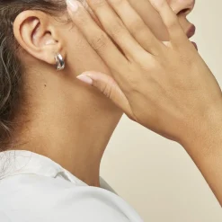 New Histoire d'Or Créoles Adalie Lisse Plaqué Or Jaune