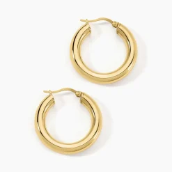 Histoire d'Or Créoles Adama Acier Jaune acier doré