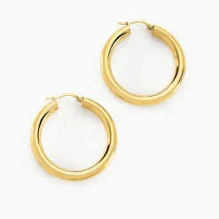 Online Histoire d'Or Créoles Amael Acier Jaune acier doré