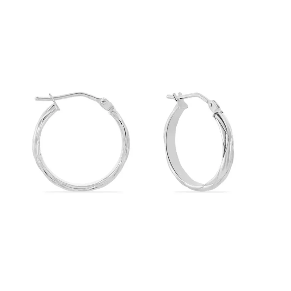 Outlet Histoire d'Or Créoles Ananas or blanc