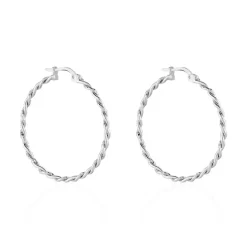 Hot Histoire d'Or Créoles Argent Blanc Abie